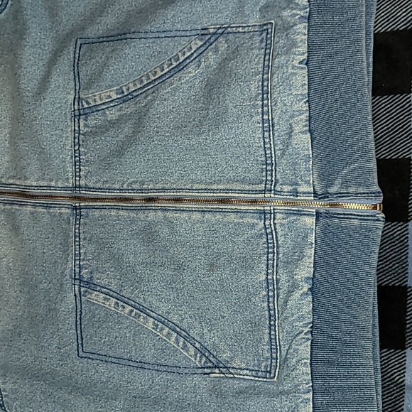 The Rail. Denim SHERPA-Lined Full-zip Hooded jacket. Unisex size Large - Picture 5 of 14